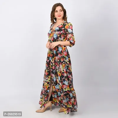 Stylish Georgette Printed Dresses For Women-thumb3