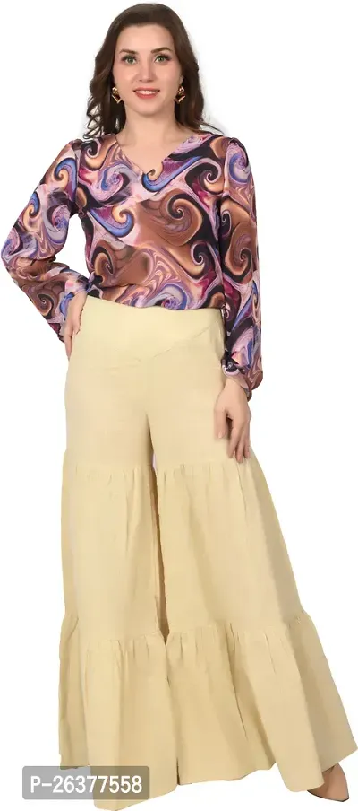 Elegant Multicoloured Crepe Printed Top For Women-thumb4