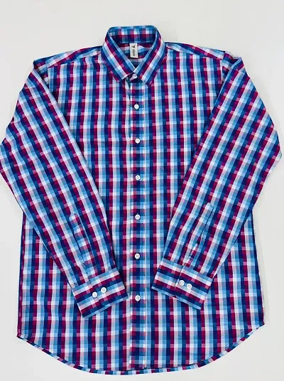 Elegant Blend Checked Shirt For Women