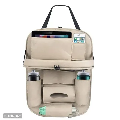 Buy Premium Quality Alisan Pu Leather Car Auto Seat Back Organizer Multi  Pocket Travel Storage Beg With Hangers, Tissue Paper And Bottle  Holder-Beige Colour Car Storage Bag For Maruti Suzuki Swift Old (