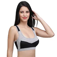 Stylish Cotton Blend Sports Bras For Women-thumb1