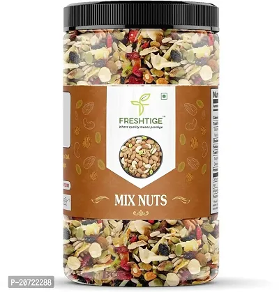 Freshtige MixDry Fruits and Seeds 1kg (Jar Pack) 13+ items mix| Trial mix