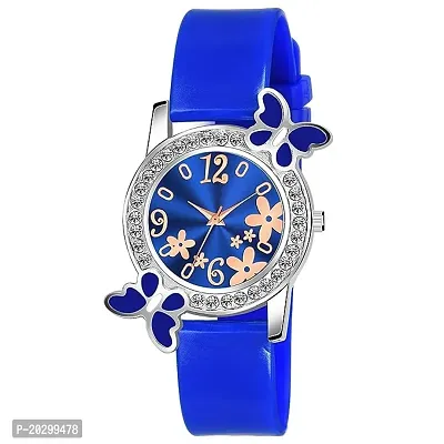 Kiarvi Gallery Open Dial Pink Butterfly Watch For Girls And Women