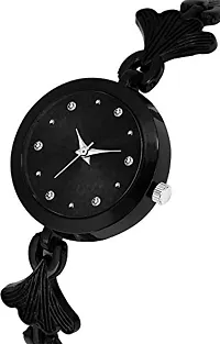 Kiarvi Gallery Black Magnet Buckle Starry Quartz Watch and Fashion Designer Analog Watch Combo Watch- for Girls-thumb2