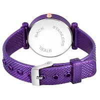 KIARVI GALLERY Purple Queen Dial PU Strap Analog Girl's and Women's Watch (Purple Colored Strap)-thumb3