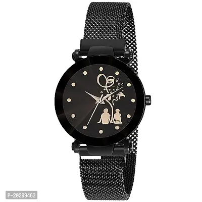 Kiroh  Black Lover Couple Dial With Magnetic Metal Strep Analogue Girl S And Women S Watch