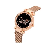 KIARVI GALLERY Branded Heart Dial Magnet Strap Analog Watch for Girls or Women and 2 Present Gift Bracelet Combo for Girls and Women(Combo of 3) (Gold)-thumb1