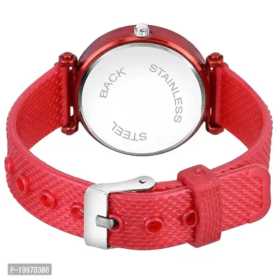 KIARVI GALLERY Red Queen Dial PU Strap Analog Girl's and Women's Watch (Red Colored Strap)-thumb4