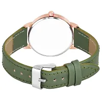 KIARVI GALLERY Analogue Stylish Leather Strap Women's and Girl's Watch (Green)-thumb3