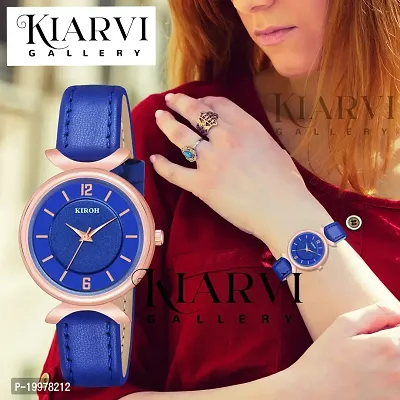 KIARVI GALLERY Analog New Antique Designer Dial Stylish Premium Leather Strap Watch for Girls and Women(Blue) (Blue)-thumb4
