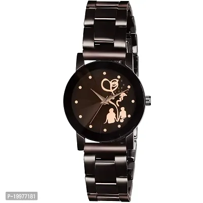KIARVI GALLERY Lovers Metal Strep Analog Watch for Woman and Girl