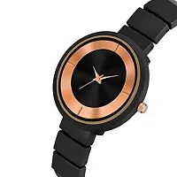 KIARVI GALLERY Clausal Multicolored Designer Dial Metal Strap Analog Girl's and Women's Watch (Black)-thumb1