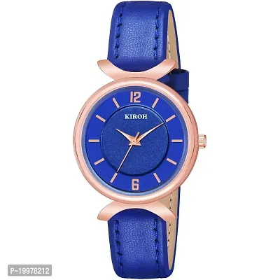 KIARVI GALLERY Analog New Antique Designer Dial Stylish Premium Leather Strap Watch for Girls and Women(Blue) (Blue)-thumb0