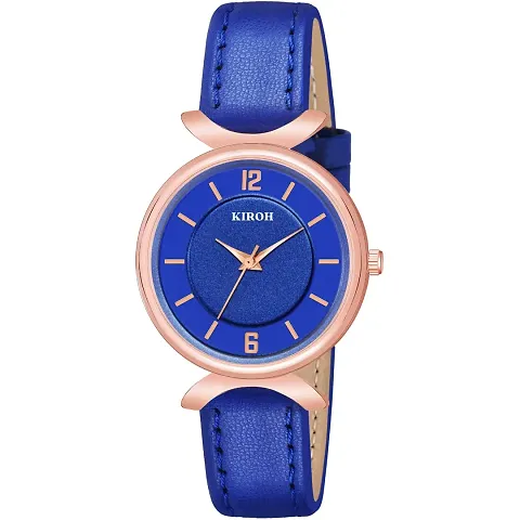 KIARVI GALLERY Analog New Antique Designer Dial Stylish Premium Leather Strap Watch for Girls and Women(Blue)