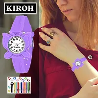 KIROH? 11 Multi Colored Strap and Dial Color Watch for Girls (11 Colorful Strep)-thumb1