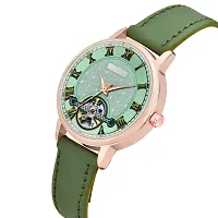 KIARVI GALLERY Analogue Stylish Leather Strap Women's and Girl's Watch (Green)-thumb1