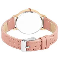 KIARVI GALLERY Analog Sweet Heart Dial Unique Designer Leather Strap Analogue Women's and Girl's Watch (Peach-H)-thumb3