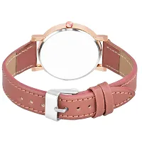 KIARVI GALLERY Analogue Stylish Leather Strap Women's and Girl's Watch (Peach)-thumb3