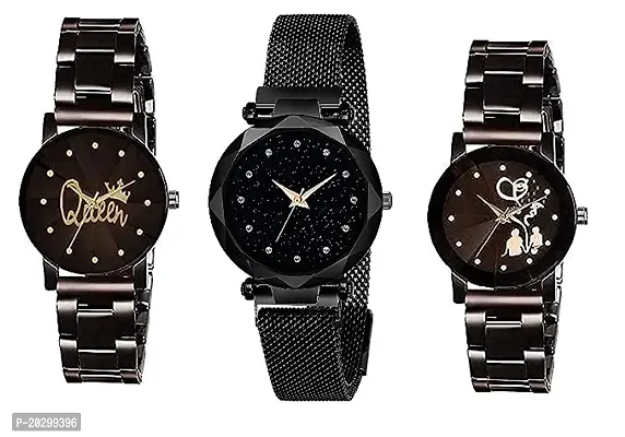 Kiarvi Gallery Clausal Analogue Girl S Watch 3 Combo Watch For Girls And Women  Pack Of 3