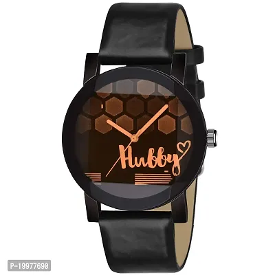 KIROHreg; Hubby Printed Dial Leather Strap Analog Men's and Boy's Watch