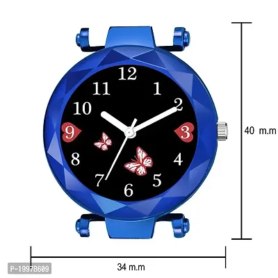 KIARVI GALLERY Analogue Butterfly Designer Magnetic Strap Girl's  Women's Watch (Blue-BF)-thumb3