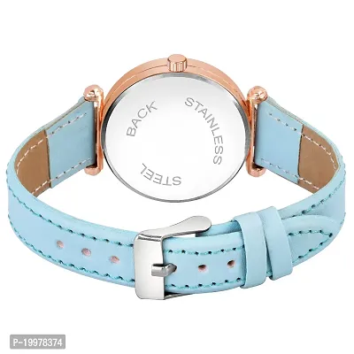 KIARVI GALLERY Analogue Queen Dial Leather Belt Watch for Girl's and Women's (Sky Blue)-thumb4