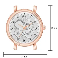 KIARVI GALLERY Multicolor FlowerDesigner Dial Stylish Premium Leather Strap Watch for Girls and Women(Peach)-thumb2