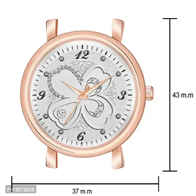 KIARVI GALLERY Multicolor FlowerDesigner Dial Stylish Premium Leather Strap Watch for Girls and Women(Peach)-thumb3