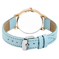 KIARVI GALLERY Analog Sweet Heart Dial Unique Designer Leather Strap Analogue Women's and Girl's Watch (Sky Blue-H)-thumb3