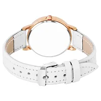KIROH Analogue Crown Princess Dial Unique Designer Leather Strap Women's and Girl's Watch (White)-thumb2