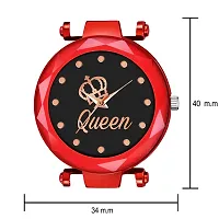 KIARVI GALLERY Analogue Queen Dial Magnetic Strap Girl's  Women's Watch (Red-Q)-thumb2