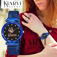 KIARVI GALLERY Analogue Queen Dial Magnetic Strap Girl's  Women's Watch (Blue-Q)-thumb4