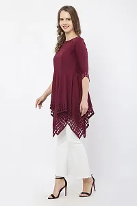 HC Fashion Women a-line midi Wine-thumb4