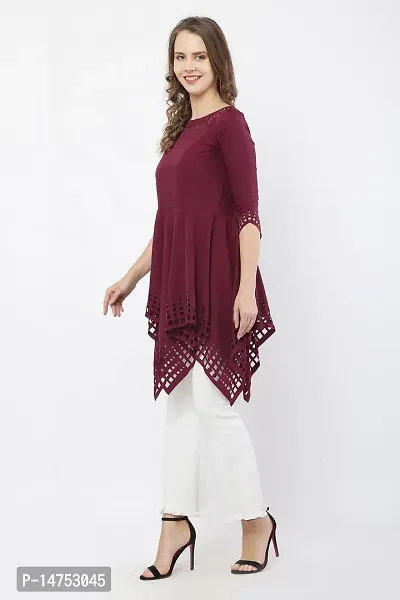 HC Fashion Women a-line midi Wine-thumb5