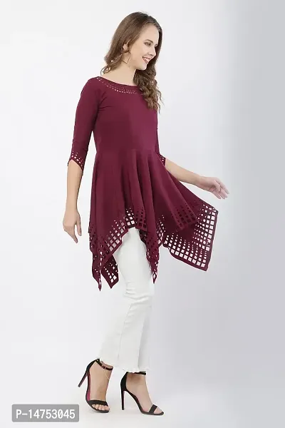 HC Fashion Women a-line midi Wine-thumb3