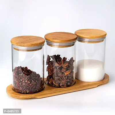 Trendy High Quality Imported Borosilicate Glass Jar Container Canister 1000 ML  Pack of 3-thumb0