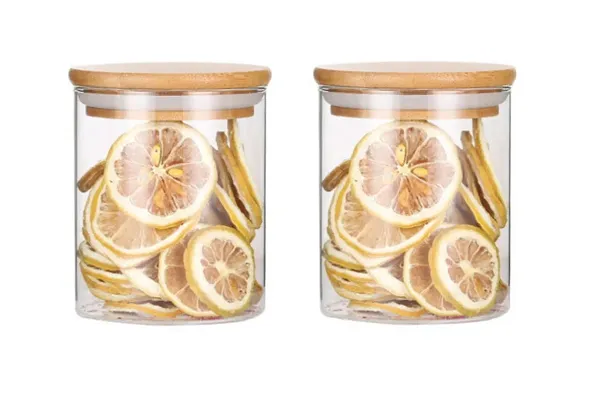 Classical High Quality Imported Borosilicate Glass Jar Container Canister 750 ML  Pack of 2