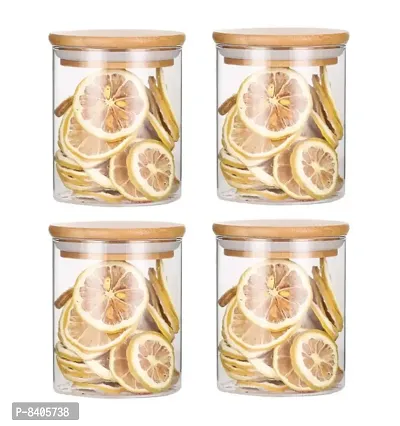 Classical High Quality Imported Borosilicate Glass Jar Container Canister 750 ML  Pack of 4-thumb0