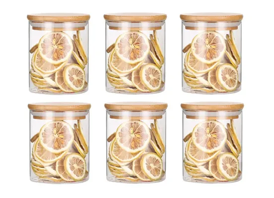 Classical High Quality Imported Borosilicate Glass Jar Container Canister 750 ML  Pack of 6