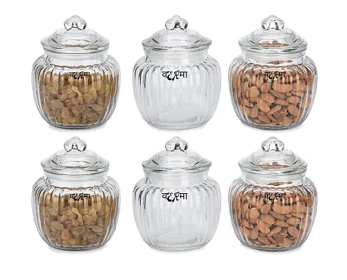 Stylish Jar High Quality Imported Glass Jar Container Canister Set 700 ML  Pack of 6