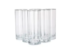 Trendy 300 ML High Wall Water/ Juice Glass set (Pack Of 6)-thumb1