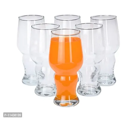 VERMA Attractive Glass 400 ML water Juice Glass set (Pack of 6)-thumb0