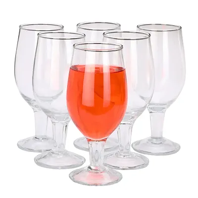 VERMA Rich look Juice / Wine Glass set 200 ML (Pack of 6)