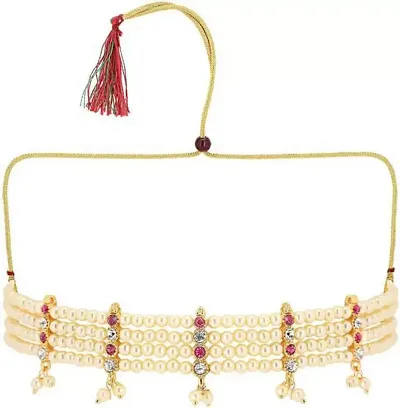 New Festive Special Traditional White Tanmani Necklace Maharashtrian chinchpeti moti necklace By Shrungarika(NS-282)