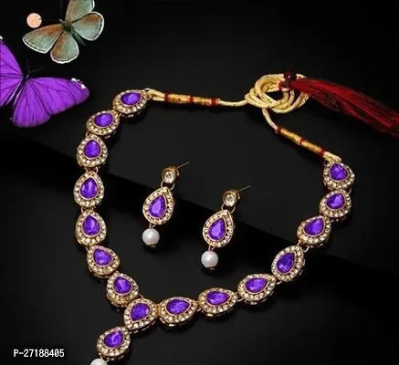 Beautiful Violate Alloy Jewellery Set For Women