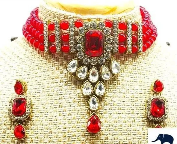 Charvi Fashionable Gold Plated Alloy Jewellery Set