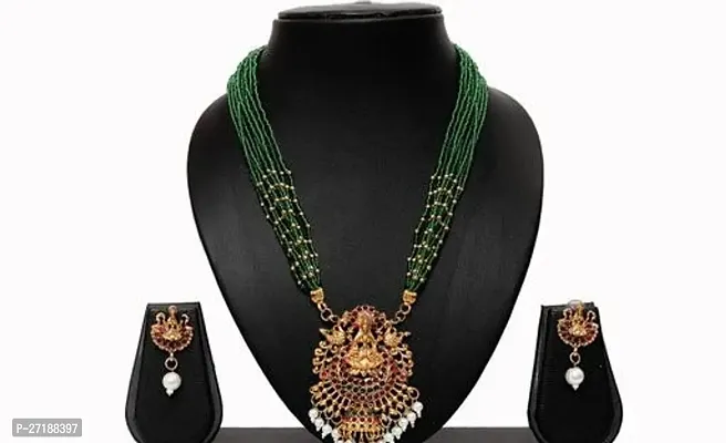 Beautiful Green Alloy Jewellery Set For Women-thumb0