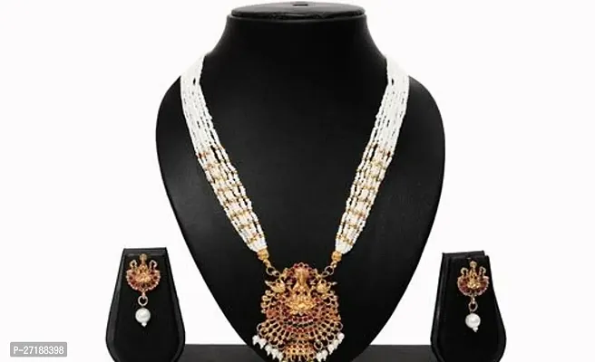 Beautiful White Alloy Jewellery Set For Women-thumb0