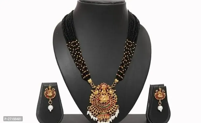 Beautiful Black Alloy Jewellery Set For Women-thumb0