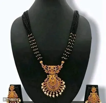 Beautiful Black Alloy Jewellery Set For Women-thumb0